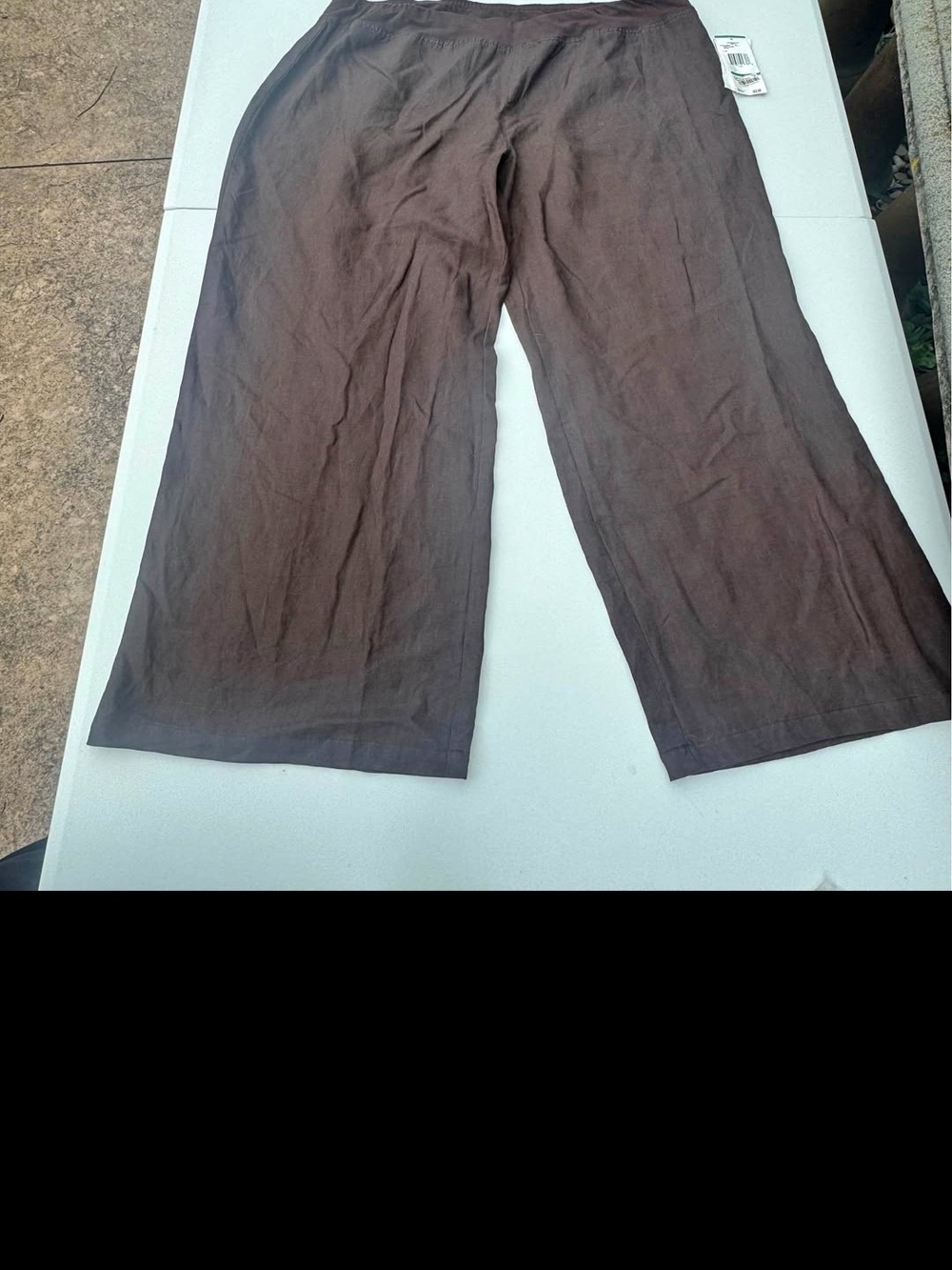 Jones New York Women's Dark Brown Wide-Leg Chinos
